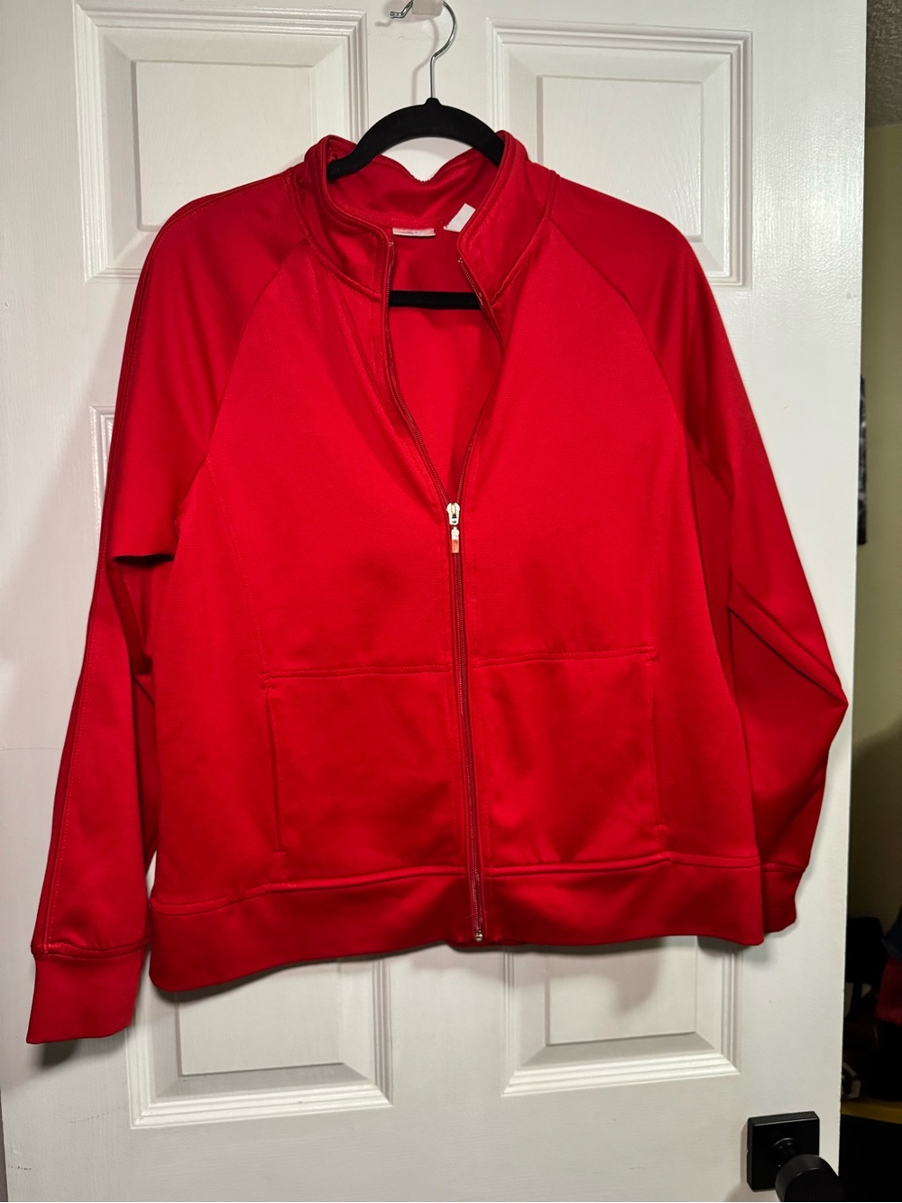 Bold Spirit Red Track Jacket Women’s L Full Zip Athletic Retro, Vintage 90s